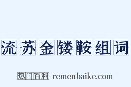 流苏金镂鞍组词是什么意思的图片